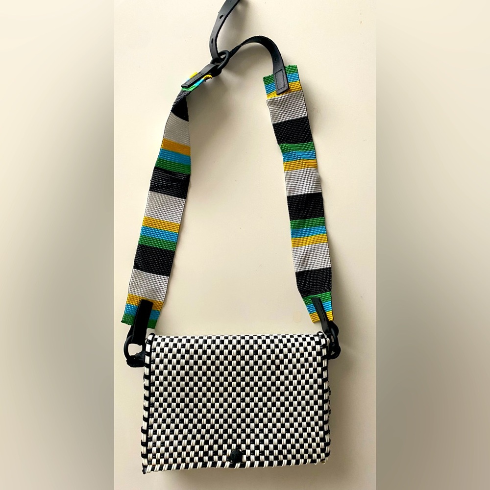 TRUSS HAND WOVEN AND BEADED SMALL CROSSBODY BAG